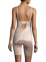 Suit Your Fancy Plunge Low-Back Mid-Thigh Bodysuit