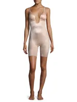 Suit Your Fancy Plunge Low-Back Mid-Thigh Bodysuit