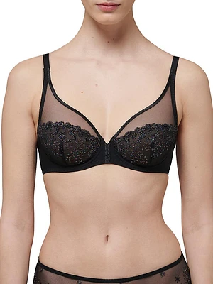 Delice Sheer Plunge Bra
