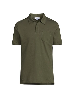 Textured Cotton Polo