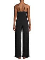 Slip Wide-Leg Sleeveless Jumpsuit