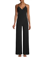 Slip Wide-Leg Sleeveless Jumpsuit