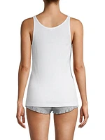 Rib-Trimmed Cotton Tank Top