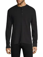 Classic Long Sleeve Henley Slim-fit T-Shirt