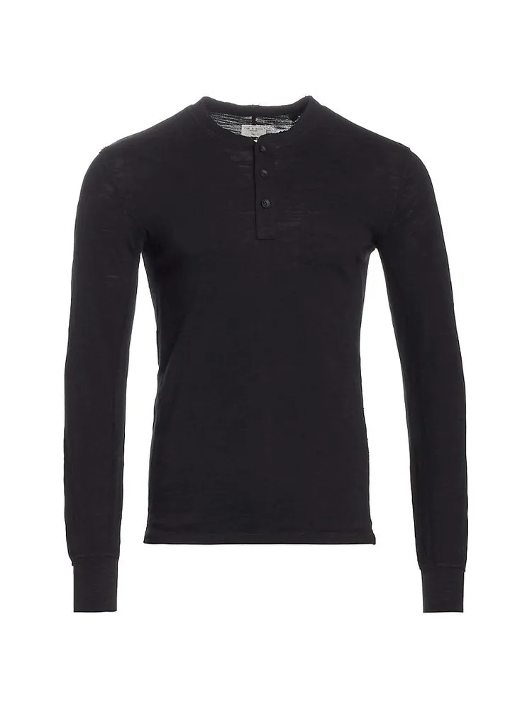 Classic Long Sleeve Henley Slim-fit T-Shirt