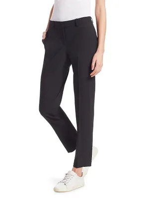 Treeca Skinny-Leg Cropped Classic Suiting Pants