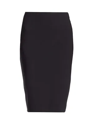 Skinny Stretch-Wool Pencil Skirt