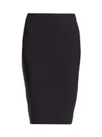 Skinny Stretch-Wool Pencil Skirt