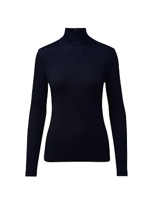 Turtleneck Back Zip Top