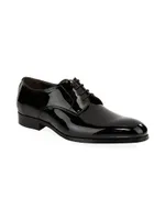 Aalborg Lace-Up Patent Leather Derby Shoes