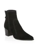 Benta Embroidered Suede Ankle Boots