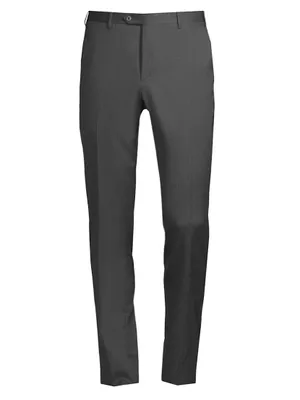 Straight Wool Trousers