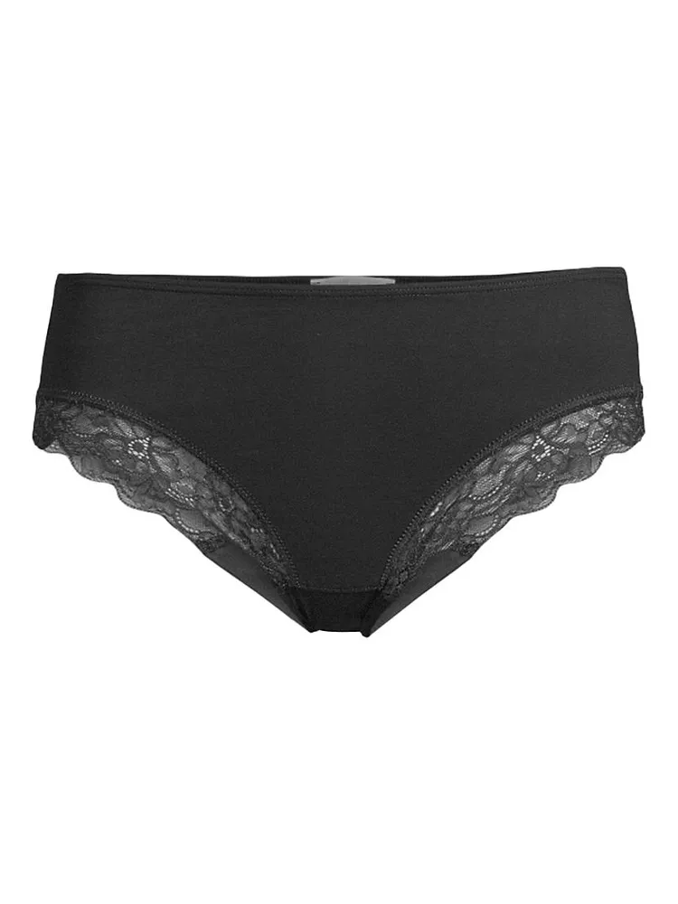 Cotton Lace Hi-Cut Brief