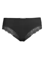 Cotton Lace Hi-Cut Brief