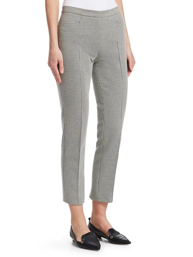 Franca Houndstooth Cropped Trousers