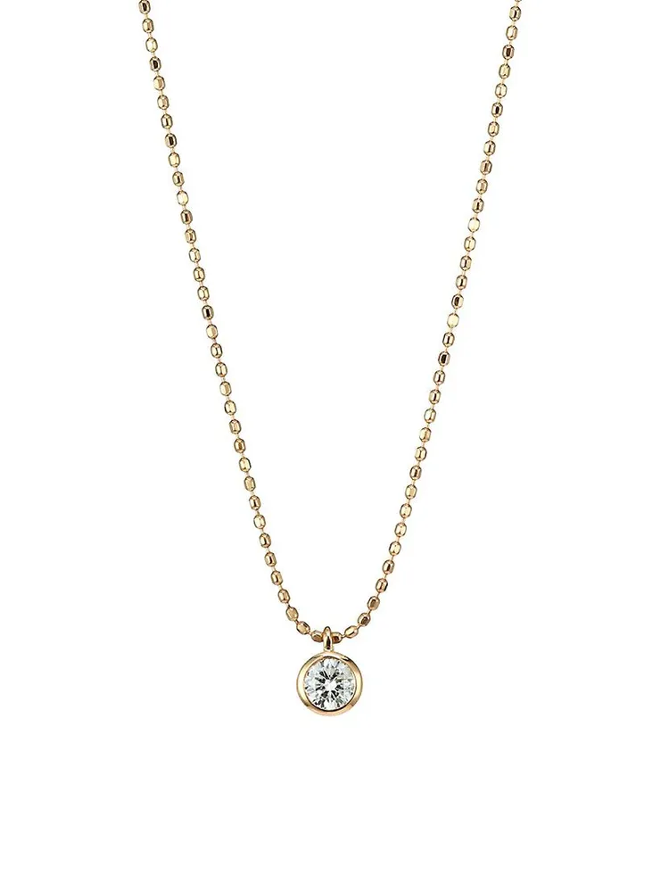 Lonely Diamond Pendant Necklace