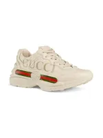 Rhyton Gucci Logo Leather Sneaker