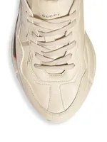 Rhyton Gucci Logo Leather Sneaker