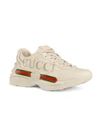 Rhyton Gucci Logo Leather Sneaker