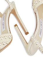Sacora 100MM Pearl-Embellished Sandals