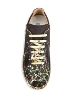 Replica Paint Splatter Leather Low-Top Sneakers