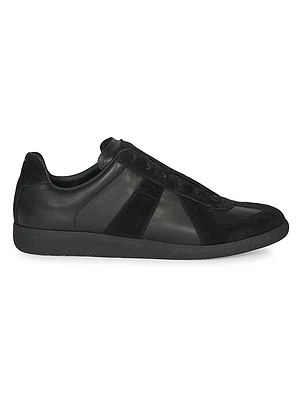 Replica Leather & Suede Low-Top Sneakers