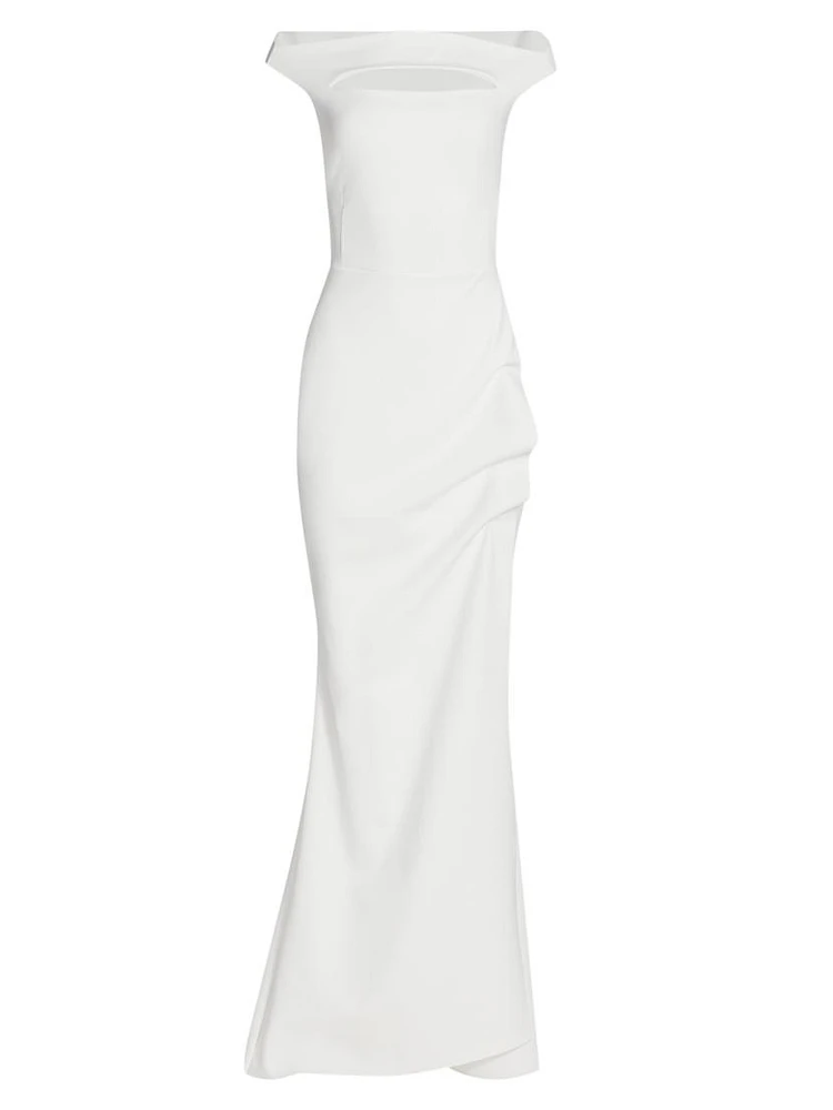 Melania Off-The-Shoulder Cutout Sheath Dress