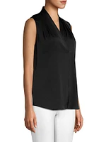 Mila Sleeveless Silk-Blend Blouse