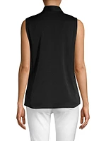 Mila Sleeveless Silk-Blend Blouse