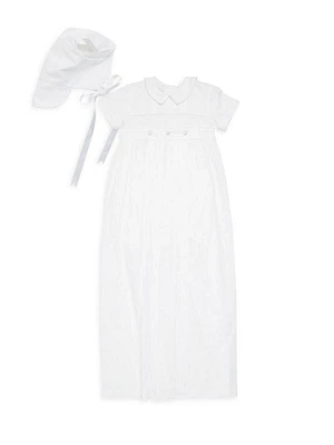 Baby Girl's 3-Piece Convertible Christening Gown, Romper & Bonnet