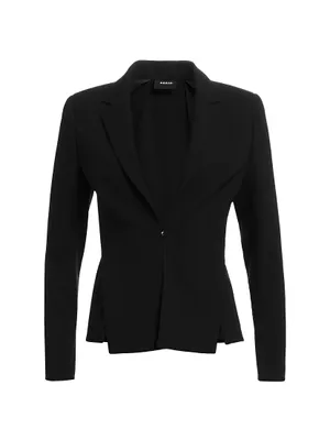 Ocelia Slit Detail Wool Blazer