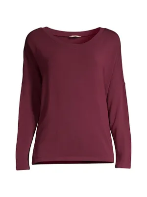 Winter Heather Slouchy Long Sleeve Sweatshirt