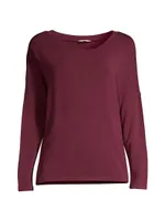 Winter Heather Slouchy Long Sleeve Sweatshirt