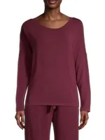 Winter Heather Slouchy Long Sleeve Sweatshirt