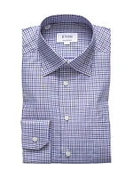 Contemporary-Fit Tattersall Check Cotton Long-Sleeve Shirt