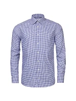 Contemporary-Fit Tattersall Check Cotton Long-Sleeve Shirt