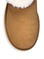 Mini Bailey Button Sheepskin-Lined Suede Ankle Boots