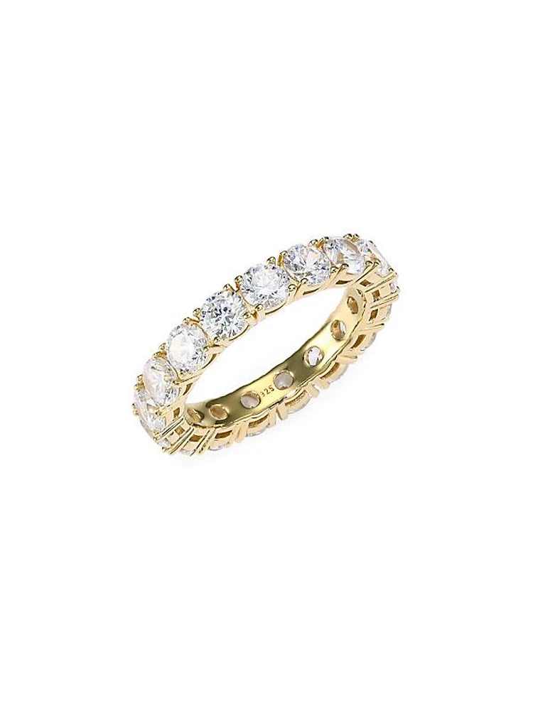 18K-Gold-Plated Sterling Silver & Cubic Zirconia Eternity Band