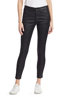 Farrah High-Rise Ankle Faux Leather Skinny Pants