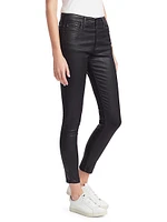 Farrah High-Rise Ankle Faux Leather Skinny Pants