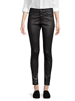 Farrah High-Rise Ankle Faux Leather Skinny Pants