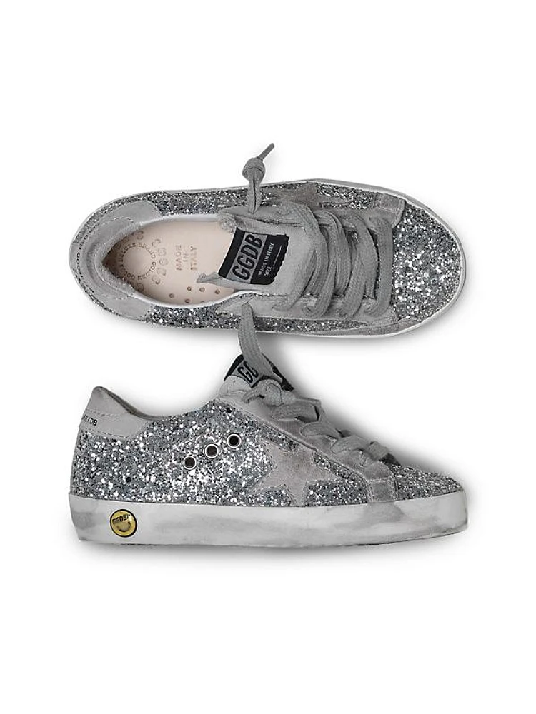 Kid's Superstar Glitter Sneakers