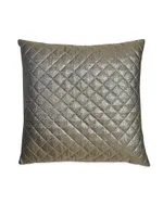 Metallic Quilted Decorative Pillow