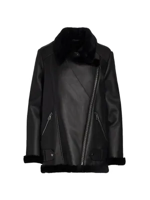 Shearling Lamb & Nappa Leather Moto Jacket