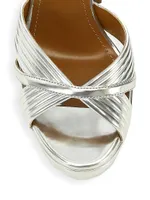 Sundance Metallic Platform Sandals