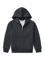 Boy's Cotton-Blend Fleece Hoodie