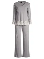 Luxe Shangri La Two-Piece Pajama Set