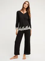 Luxe Shangri La Two-Piece Pajama Set