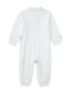 Baby Boy's Embroidered Cotton Coverall