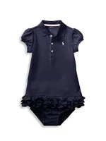 Baby Girl's 2-Piece Cupcake Polo Dress & Bloomers Set